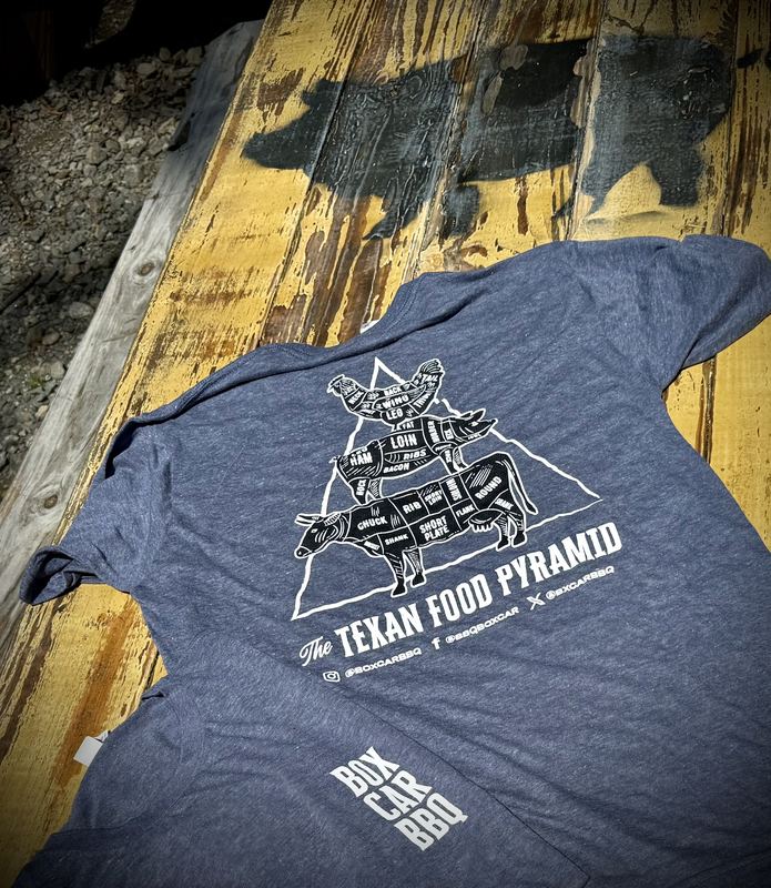Blue Texan Food Pyramid T-shirt